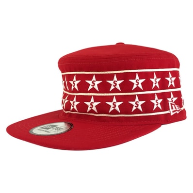 新品未使用 Supreme シュプリーム Star Pillbox New Era レッド コットン ウール/ キャップ 604427 【中古】