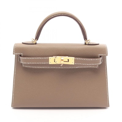 エルメス HERMES ミニケリー2 エトゥープ 外縫い 2WAY ハンドバッグ バッグ ヴォーエプソン ヴォーエプソン K刻印(2025年製造) レディース グレー系 071302CC 【中古】