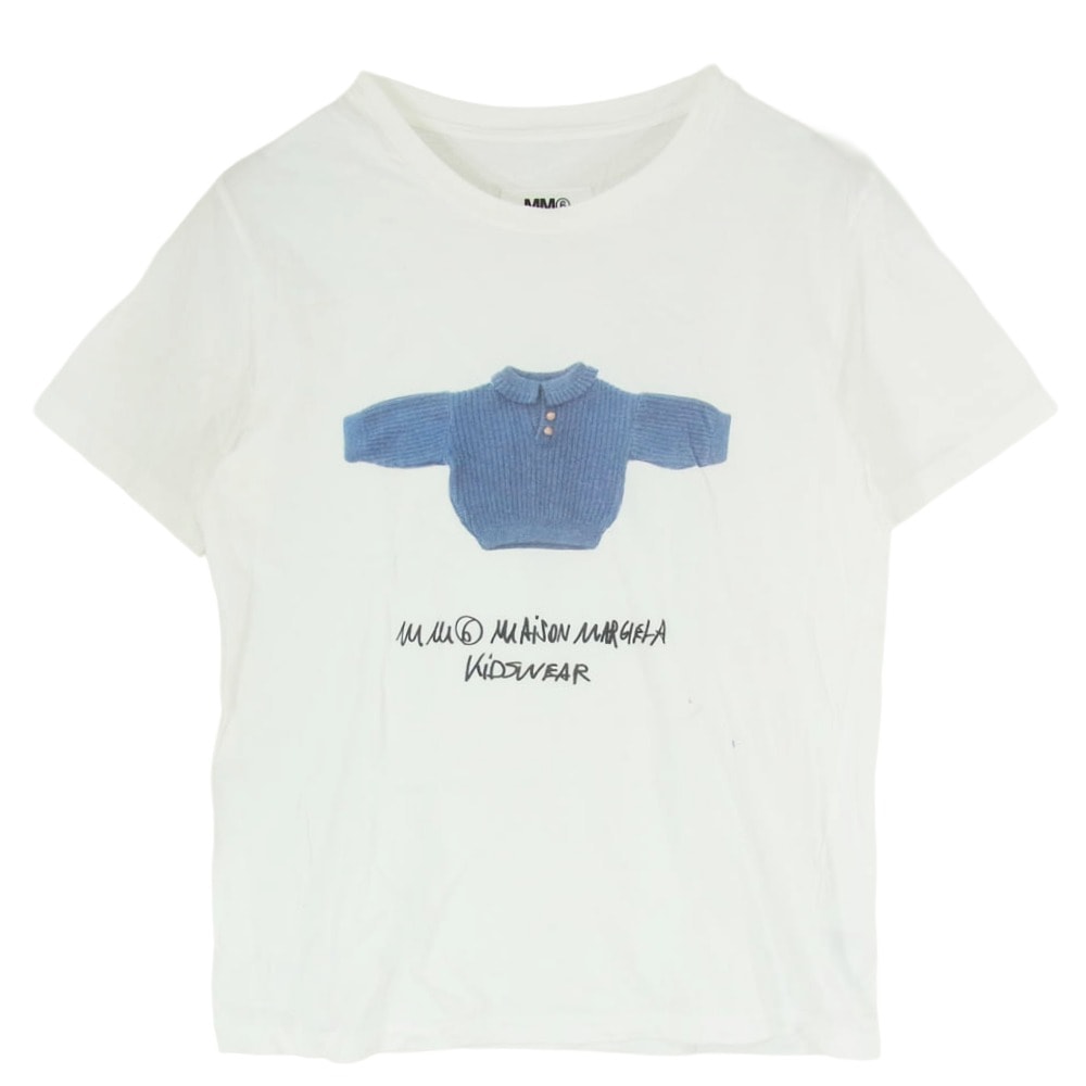 MAISON MARGIELA メゾンマルジェラ Tシャツ S52GC0103 S21058 MM6 KIDS WEAR PRINTED TEE キッズウェア プリント 半袖 Tシャツ TEE ホワイト系 S【中古】