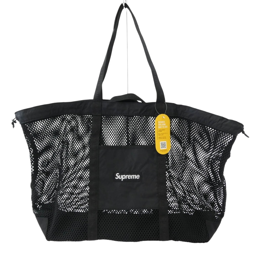 Supreme シュプリーム トートバッグ 25SS Mesh Tote Bag メッシュ トート バッグ ブラック系【極上美品】【中古】