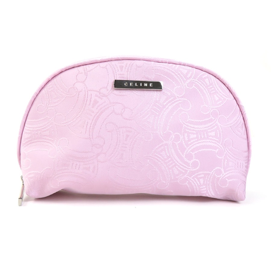 セリーヌ CELINE ポーチ ナイロン ピンク レディース【中古】 r11364c