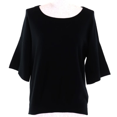 美品 エルメス 半袖ニット ブラック レディース 34