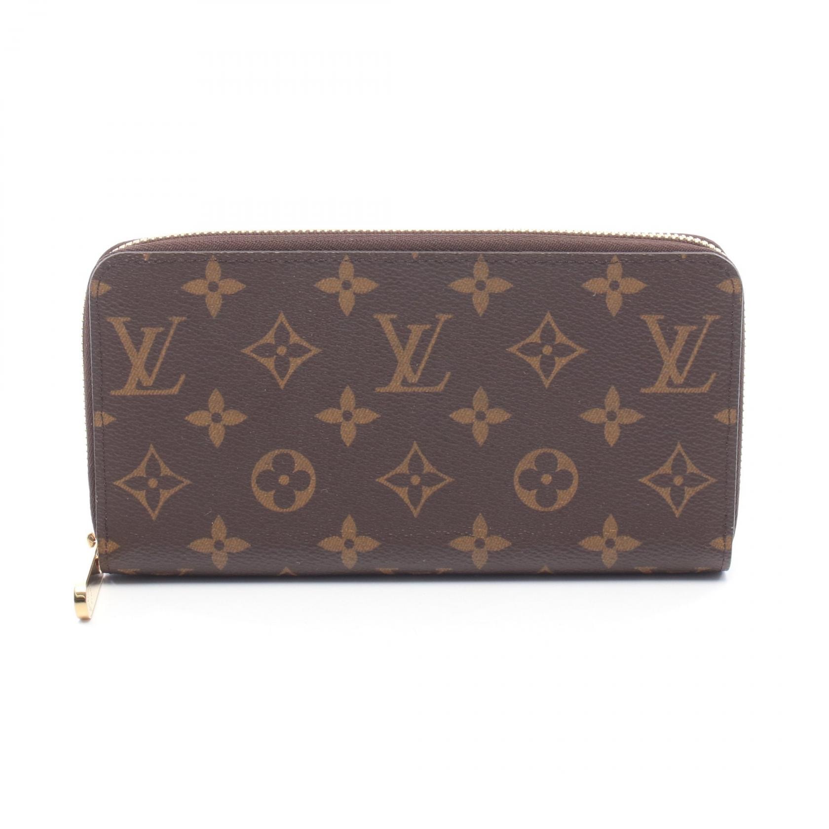 ルイ・ヴィトン LOUIS VUITTON ジッピーウォレット ラウンド長財布 財布 キャンバス PVC モノグラム フューシャ レディース ブラウン系 / ピンク系 M41895 【中古】
