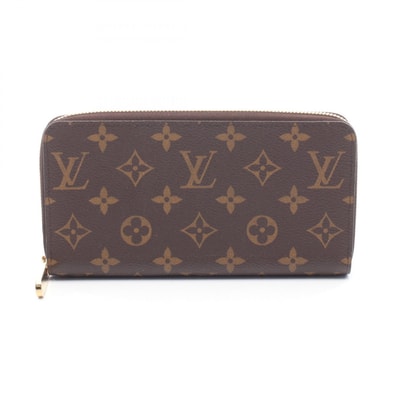 ルイ・ヴィトン LOUIS VUITTON ジッピーウォレット ラウンド長財布 財布 キャンバス PVC モノグラム フューシャ レディース ブラウン系 / ピンク系 M41895 【中古】