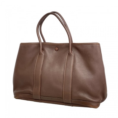 ★最終価格【6db1522】エルメス トートバッグ ガーデンツイリーTPM スイフト ハバナ― シルバー金具 □H刻印【中古】レディース