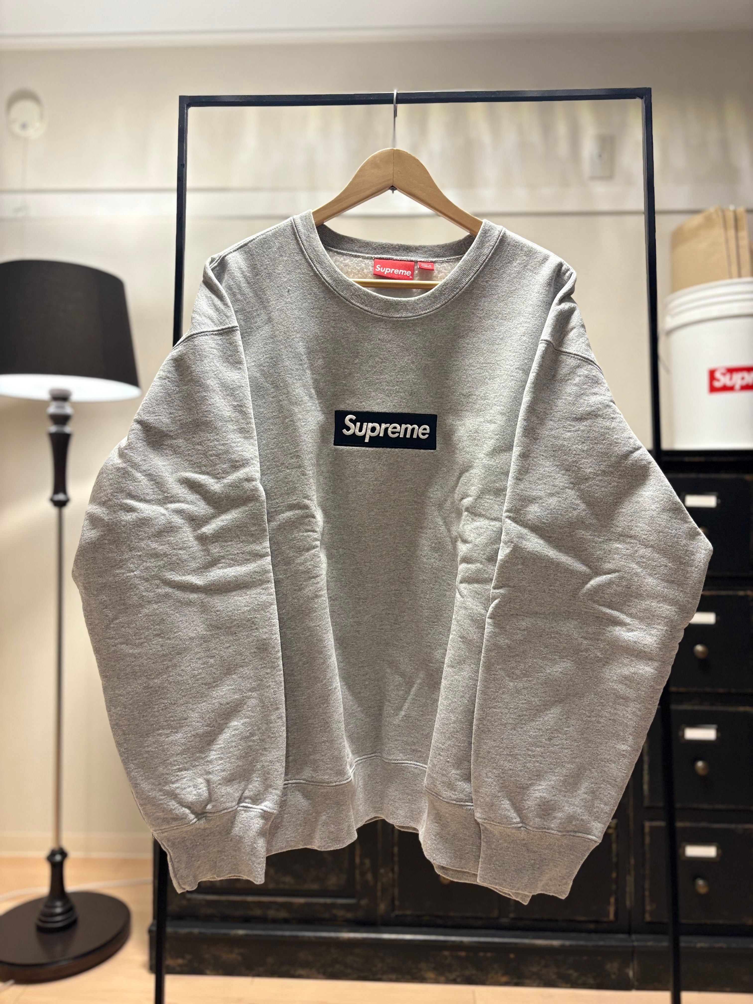 Supreme Box Logo Crewneck "Heather Grey" (22FW)