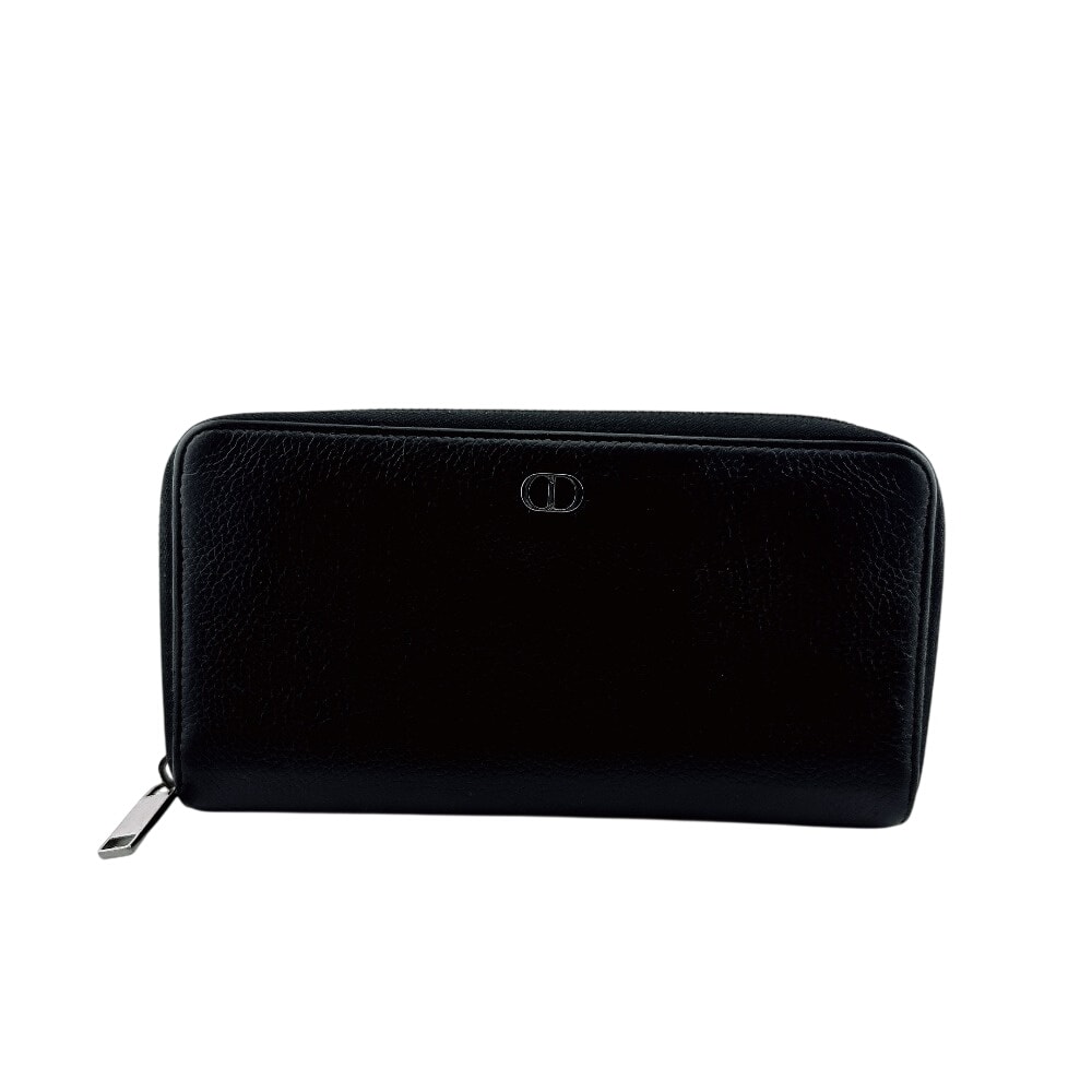 ディオール Dior 長財布 CDロゴ ラウンドジップウォレット ブラック