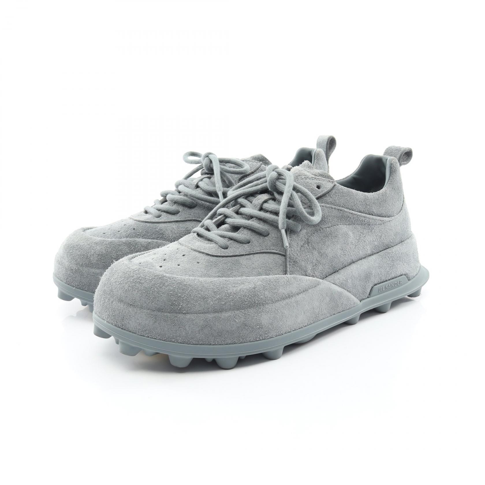 ジルサンダー JIL SANDER ORB オーブ シグネチャー スニーカー 靴 スウェード メンズ グレー系 【中古】