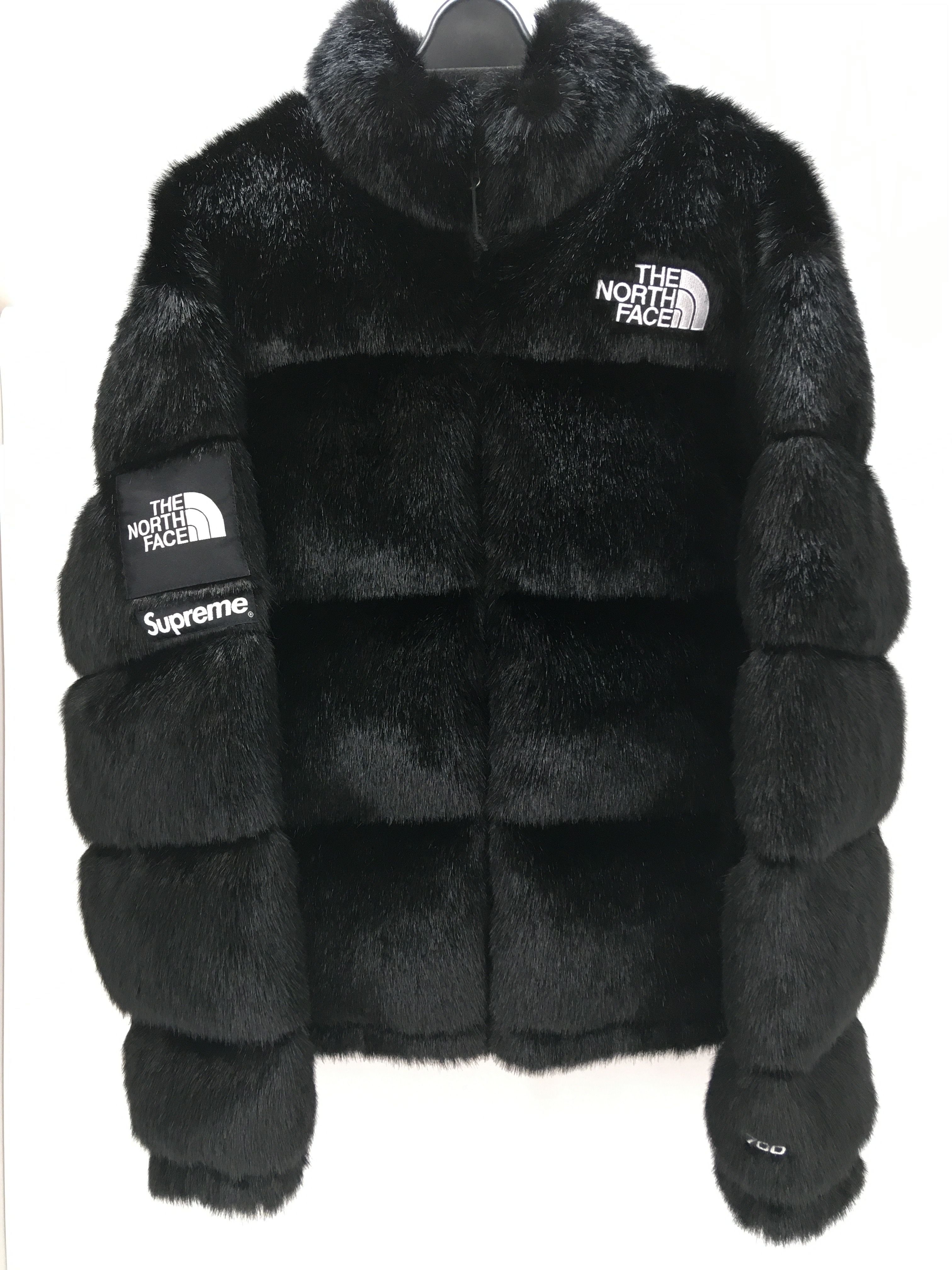 Supreme x The North Face Faux Fur Nuptse Jacket "Black"