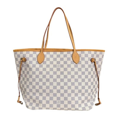 ルイヴィトン ネヴァーフルMM ダミエアズール トートバッグ ダミエアズールキャンバス N51107 ホワイト レディース LOUIS VUITTON 中古