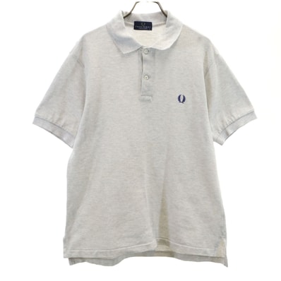 FRED PERRY フレッドペリー 日本製 半袖 ポロシャツ L グレー 鹿の子