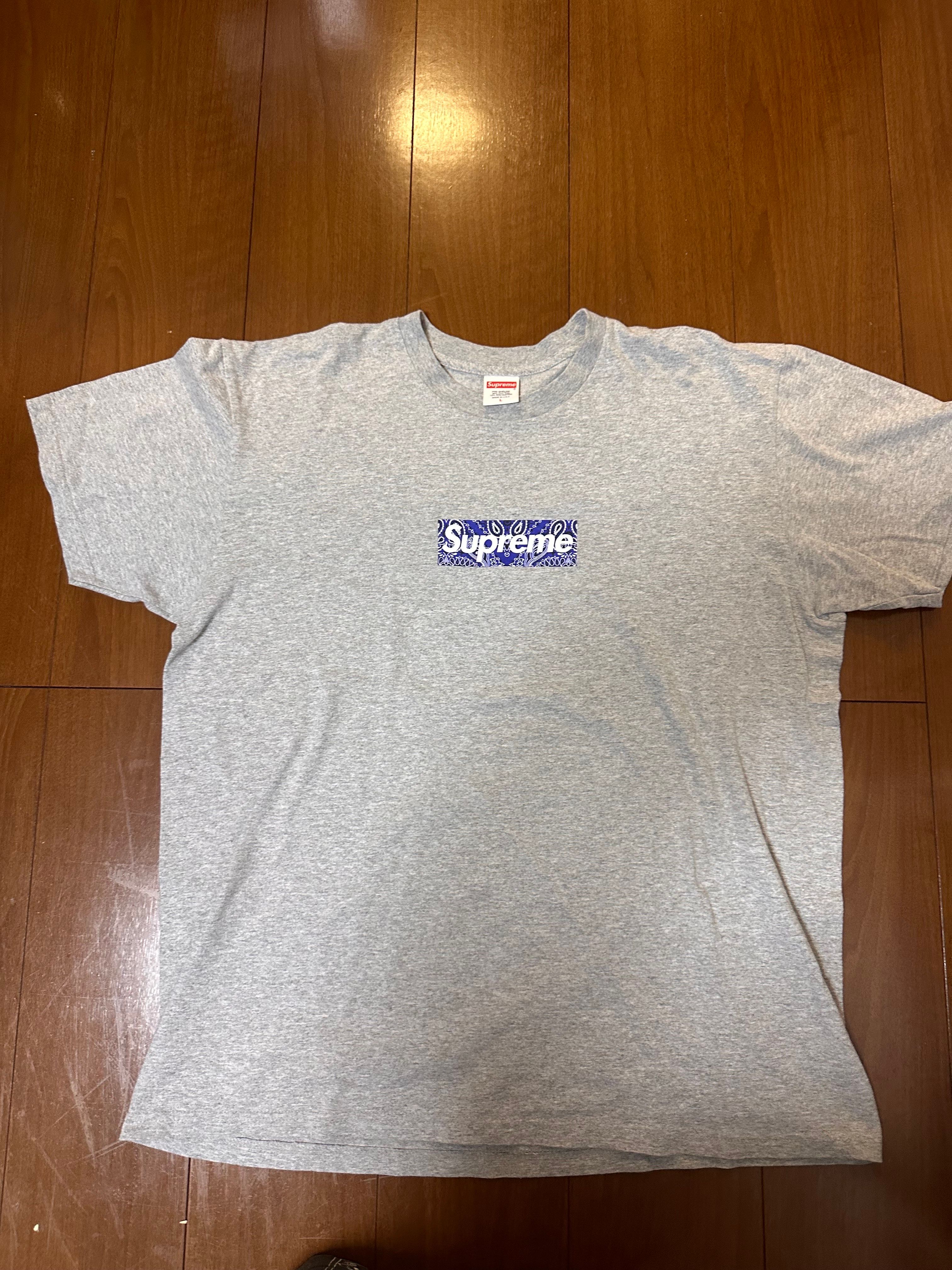 Supreme Bandana Box Logo Tee "Grey"