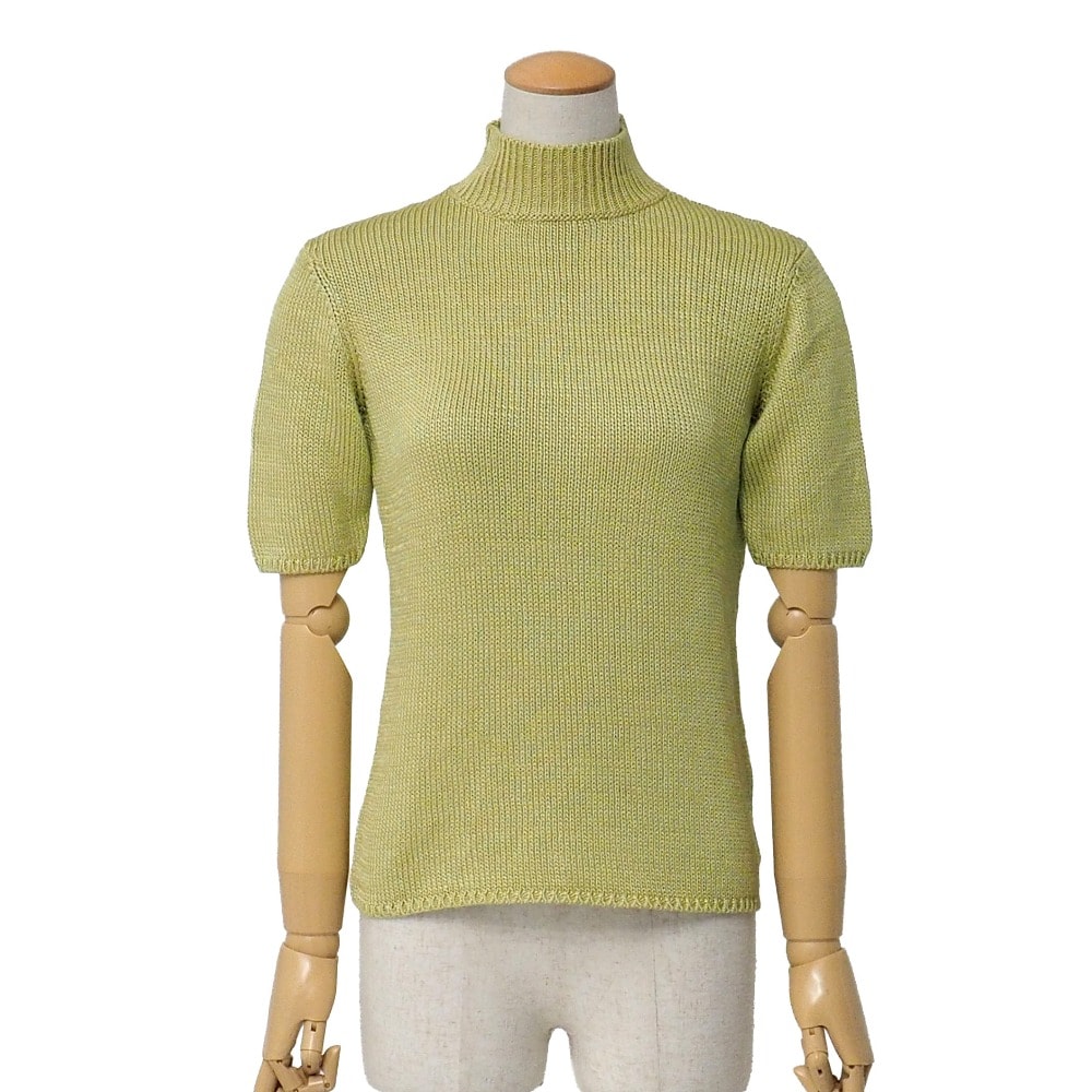 ■美品■BURBERRY バーバリー ニット サイズ40 ハイネック 半袖 セーター ブランド古着【中古】20260423/RA8994