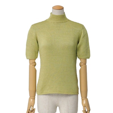 ■美品■BURBERRY バーバリー ニット サイズ40 ハイネック 半袖 セーター ブランド古着【中古】20260423/RA8994