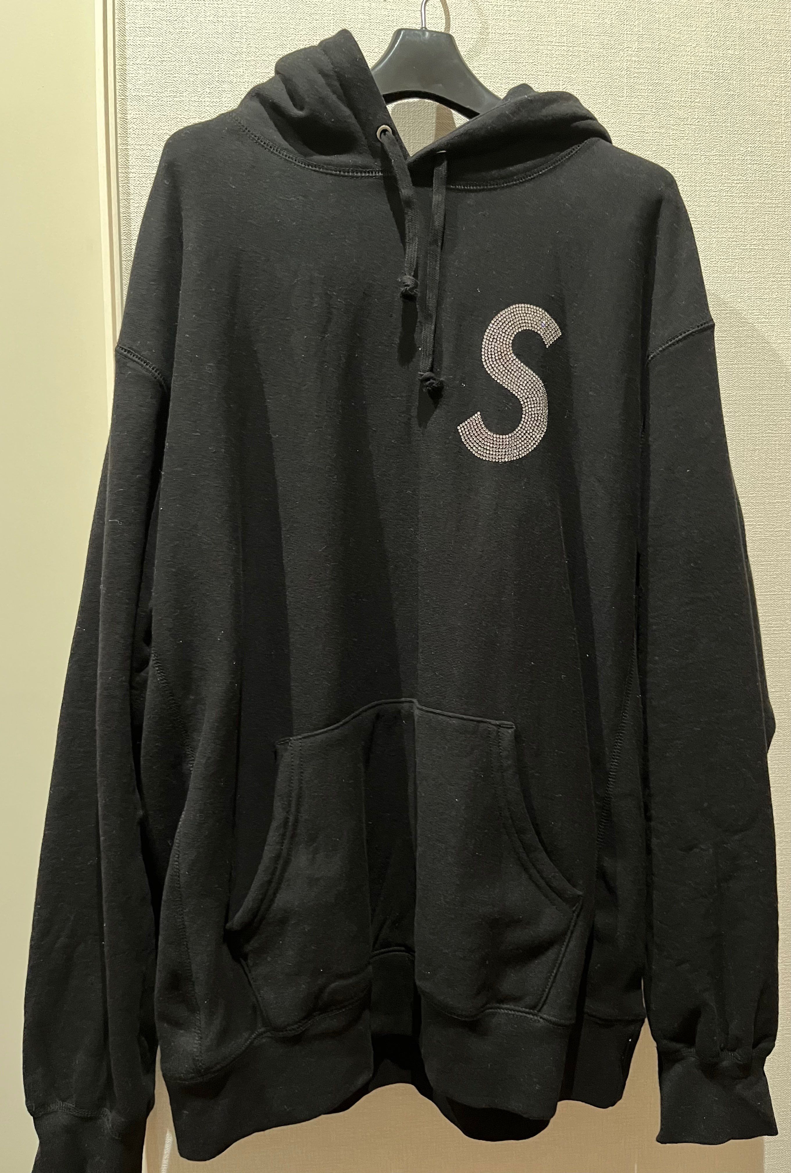 Supreme Swarovski® S Logo Hooded Sweatshirt "Black"
