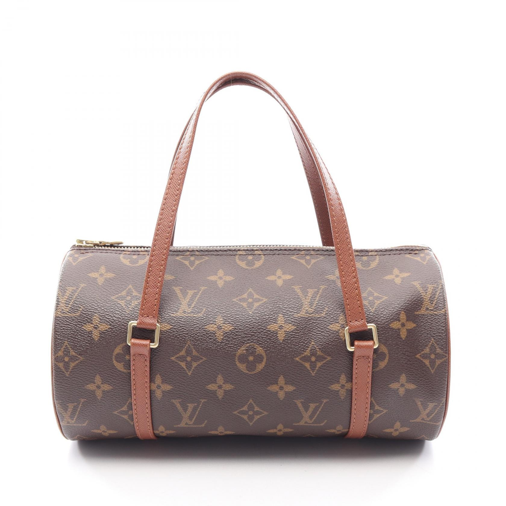 ルイ・ヴィトン LOUIS VUITTON パピヨン26 旧型 ハンドバッグ バッグ PVCコーティングキャンバス レザー モノグラム レディース ブラウン系 M51366 【中古】