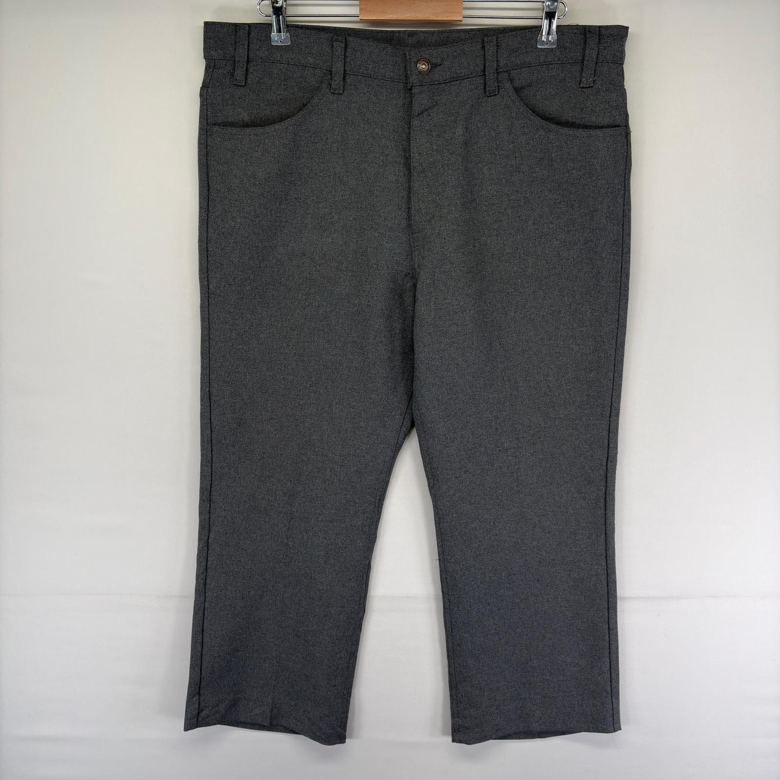 古着 90's/90年代 リーバイス Levi's USA製 パンツ スラックス スコービルジッパー ブーツカット フレア W38 L29  グレー系 メンズ