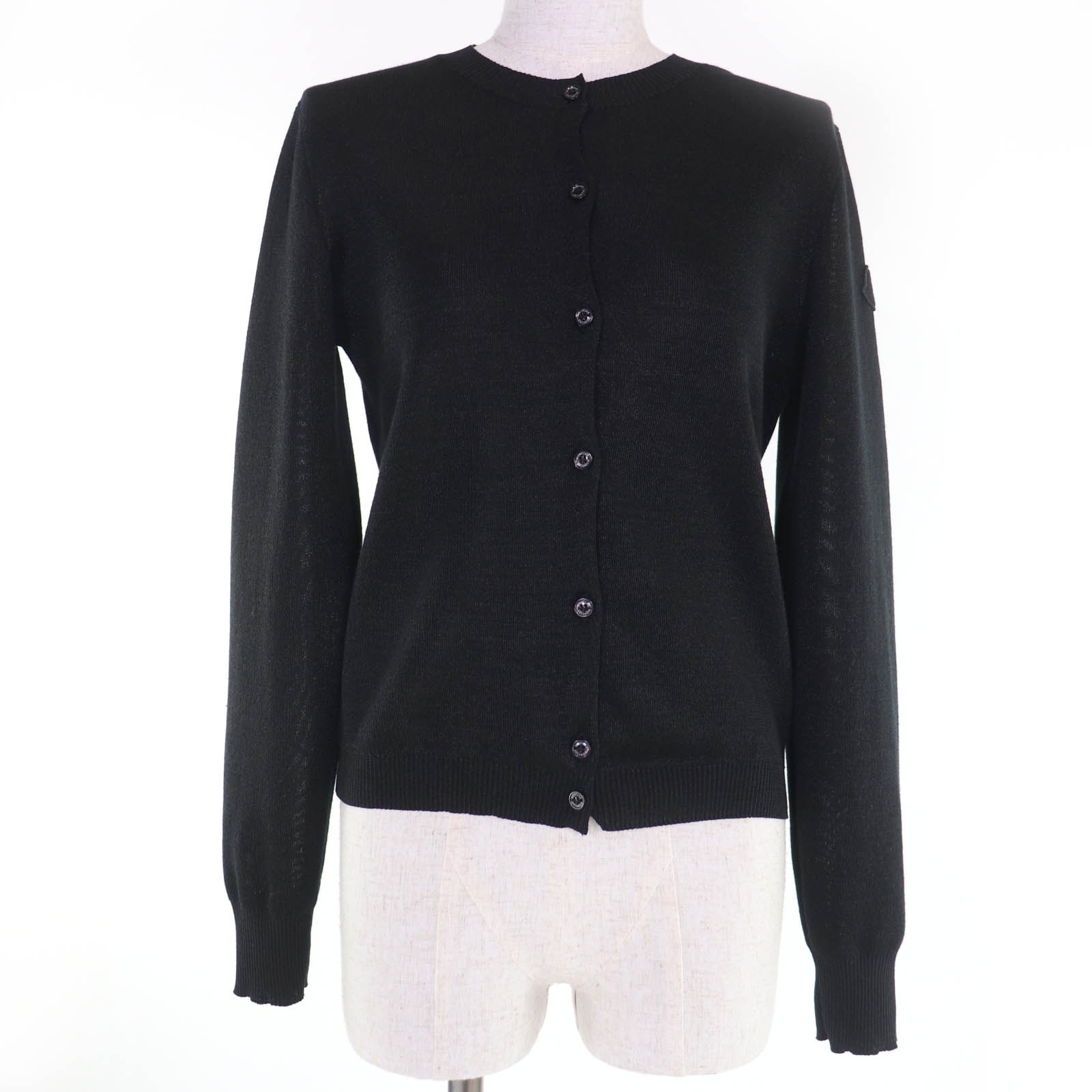 極美品 モンクレール カーディガン CARDIGAN ブラック レディース XS