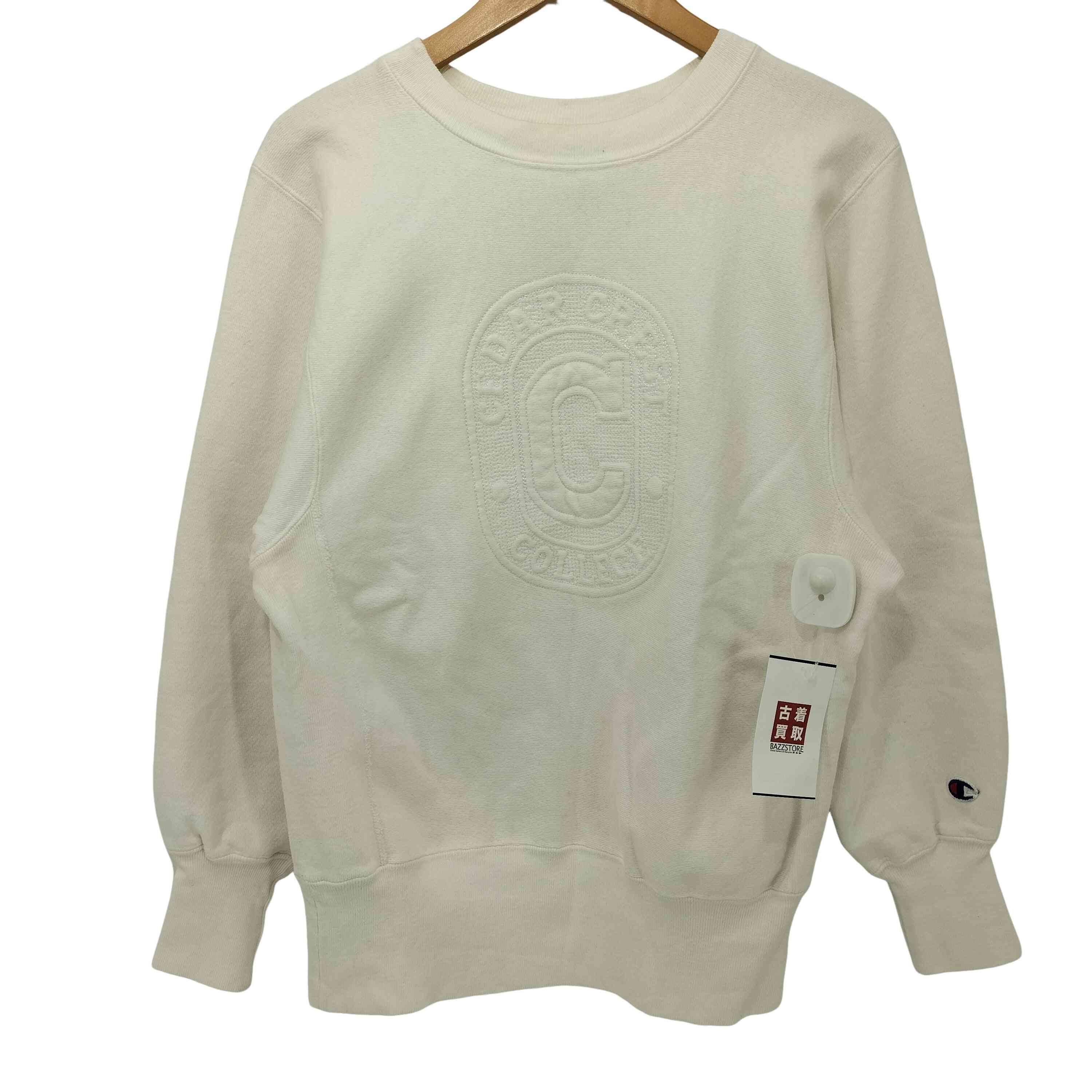刺繍タグ USA製 REVERSE WEAVE カレッジ刺繍ロゴ トレーナー