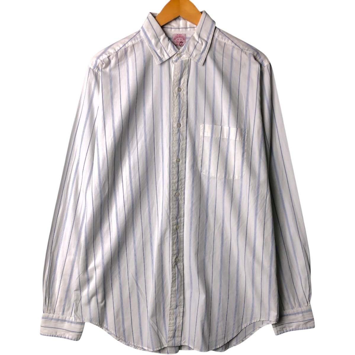 古着 ブルックスブラザーズ Brooks Brothers Est.1818 ストライプ柄 長袖 シャツ メンズL相当/eaa567417