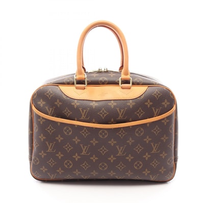 ルイ・ヴィトン LOUIS VUITTON ドーヴィル ボーリングヴァニティ モノグラム ハンドバッグ バッグ PVCコーティングキャンバス レザー レディース ブラウン系 M47270 【中古】