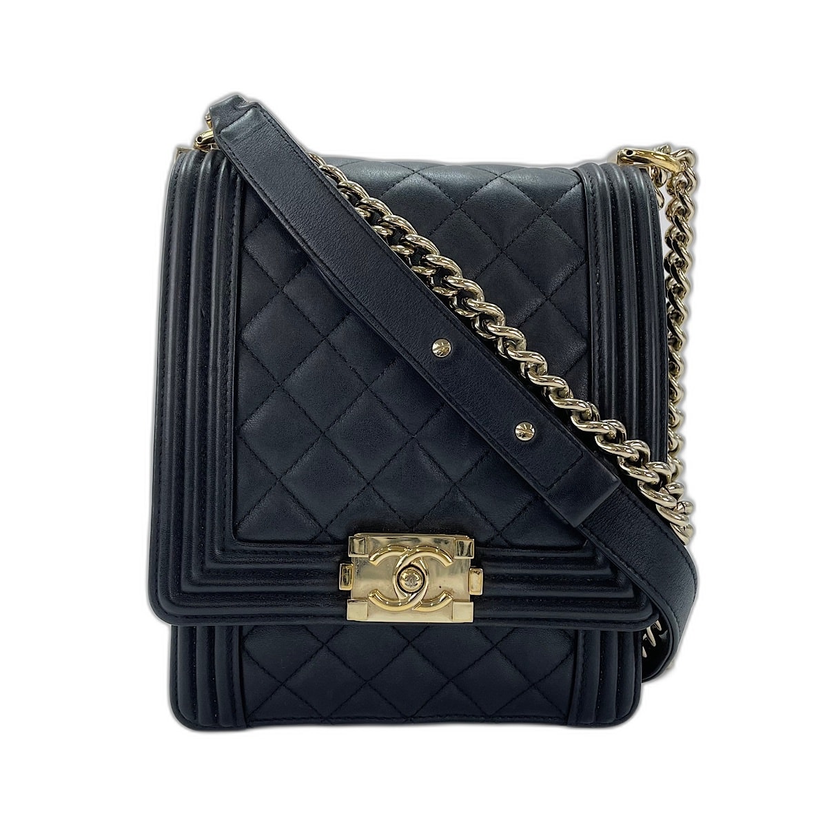 シャネル CHANEL ボーイシャネル ショルダーバッグ ラムスキン【中古】