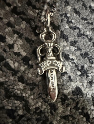 Chrome Hearts Double Dagger Pendant "Silver"