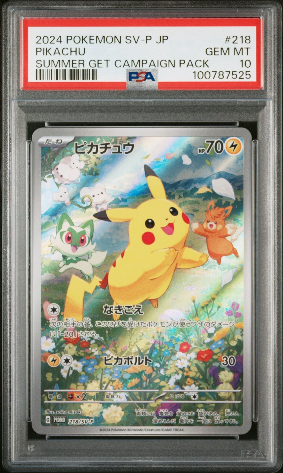 ピカチュウ P [SV-P 218](プロモカードパック「ポケカの夏がキタ!プロモカードGetキャンペーン!」)