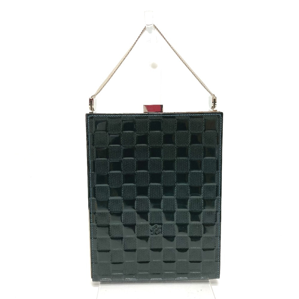 ルイヴィトン LOUIS VUITTON アンジュGM M92105 ダミエヴェルニ カバン パーティーバッグ ハンドバッグ パテントレザー ダークグリーン