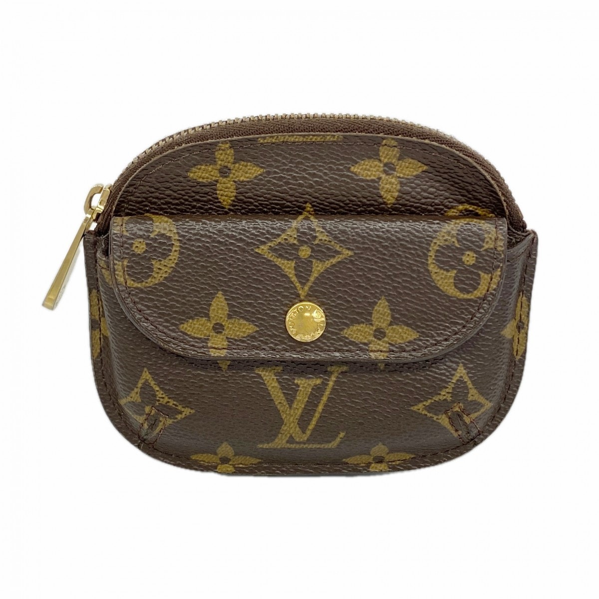 【6dd5229】ルイヴィトン コインケース モノグラム ポルトモネシリング M60025 ブラウン【中古】レディース