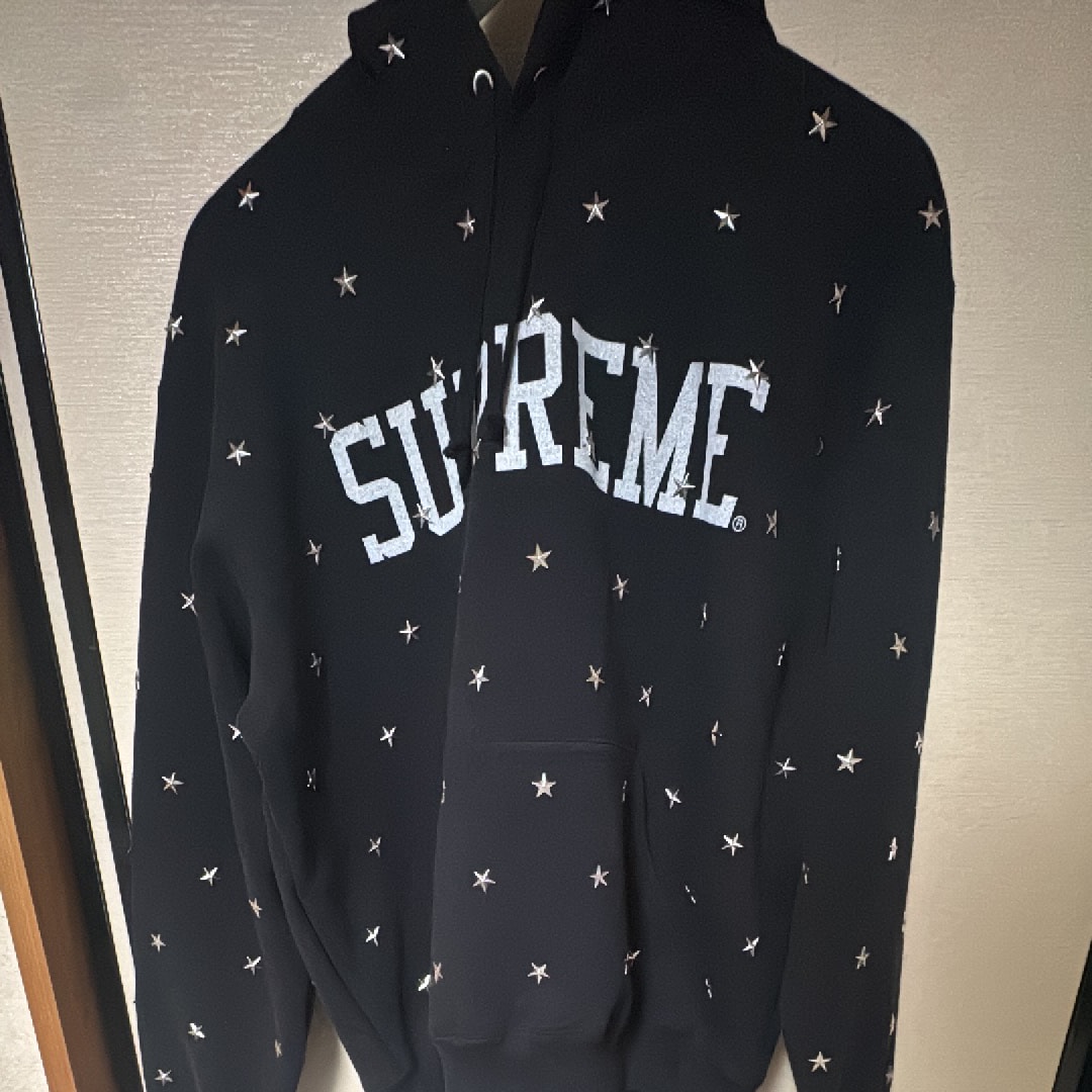 激レア Supreme スターズスタッズ フーディ スウェットシャツ Supreme Stars Studded Hooded Sweatshirt 