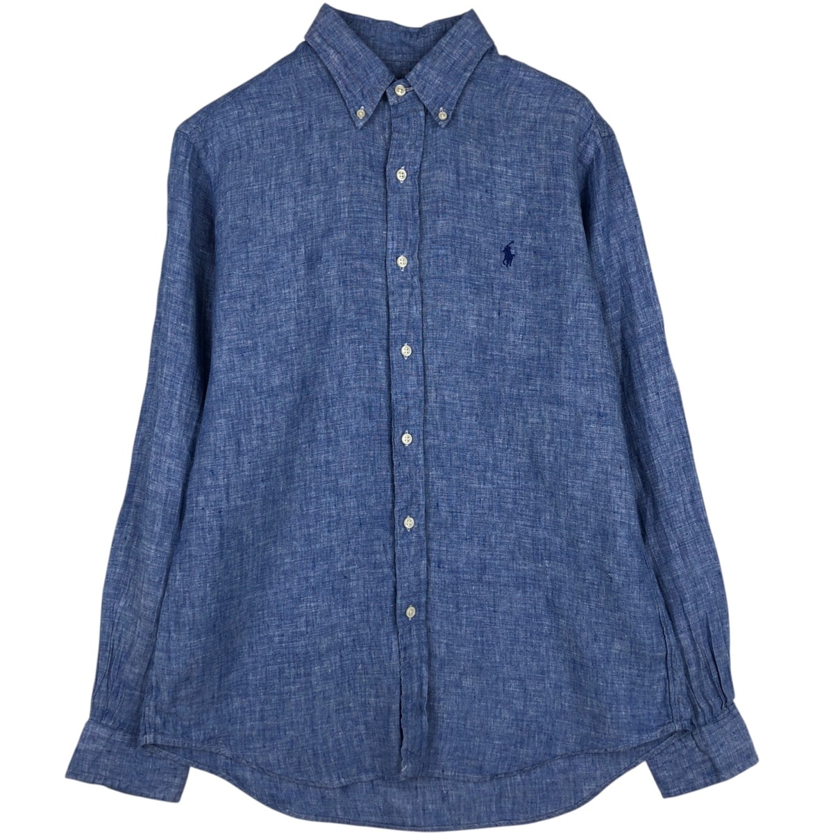 古着 ラルフローレン Ralph Lauren 長袖 リネン ボタンダウンシャツ メンズM相当/eaa478120