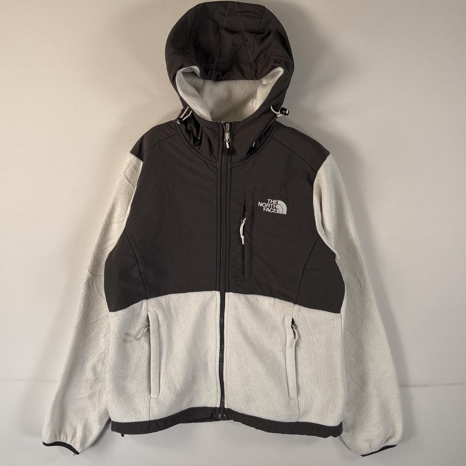 古着 ザ・ノースフェイス THE NORTH FACE フルジップフリースジャケット デナリジャケットパーカー ワンポイント ツートンカラー ポーラテック XS ホワイト レディース