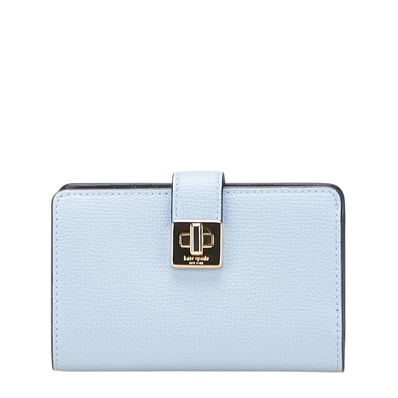 ケイトスペード フィービー 二つ折り財布 ライトブルー レザー レディース Kate Spade 【中古】
