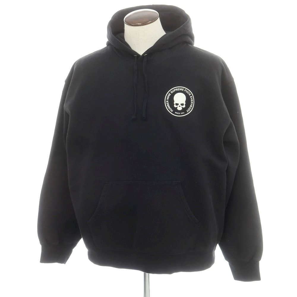 【中古】シュプリーム Supreme × Number (N)ine 2025年秋冬 Hooded Sweatshirt パーカー ブラック【サイズXL】【メンズ】