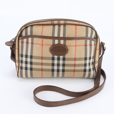■美品 バーバリー ノバ チェックシャドーホースショルダーバッグ
