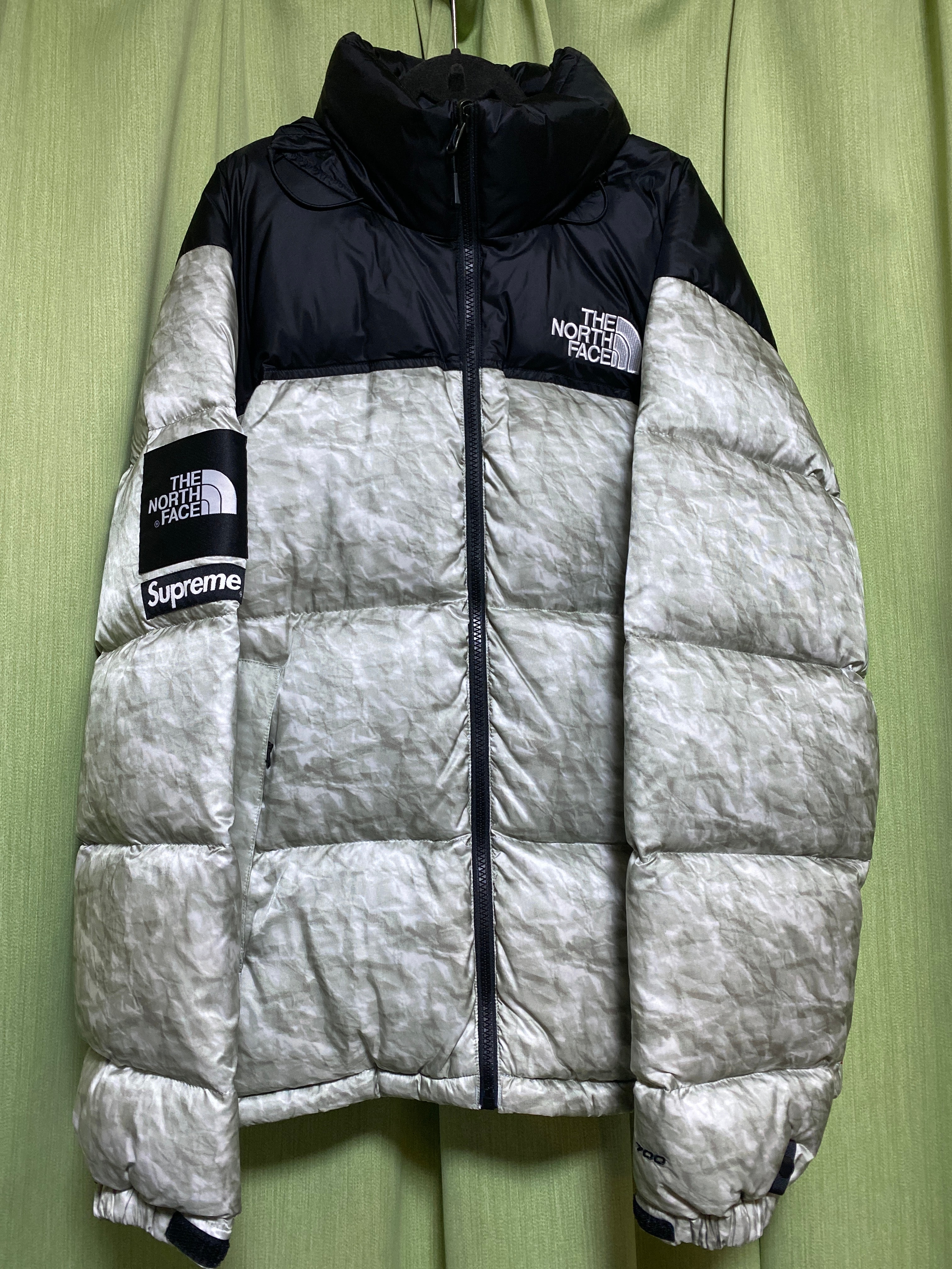 Supreme x The North Face Nuptse Jacket "White Paper Print"