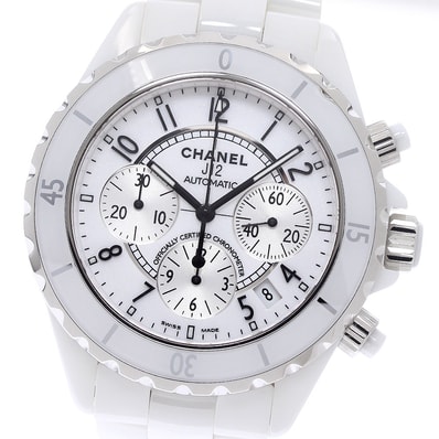 ☆美品 シャネル J12 白セラミック H1007 メンズ 【中古】