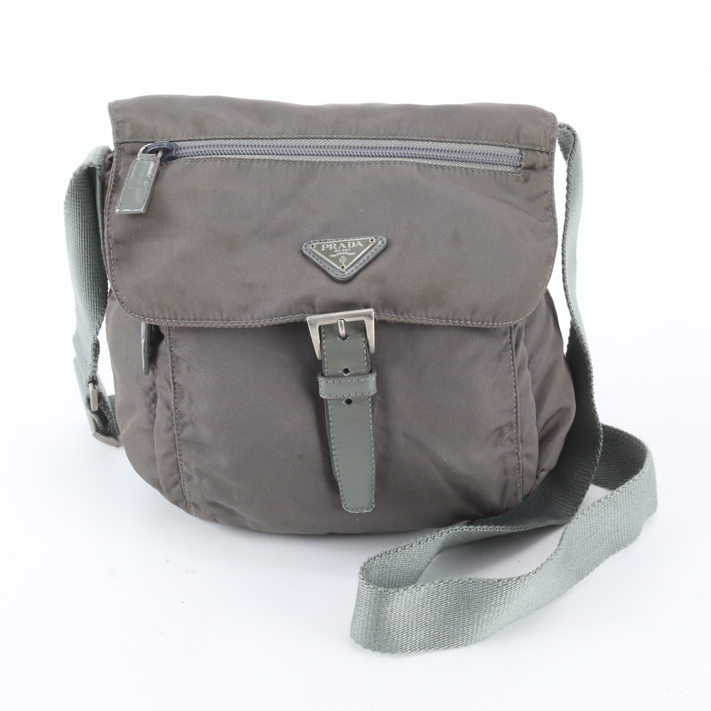 ■美品 プラダ テスート ナイロントライアングルロゴショルダーバッグ