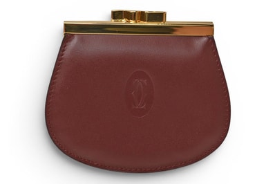 カルティエ コインケース/小銭入れ Cartier ヴィンテージ 財布/がま口 マスト ドゥ カルティエ ボルドー L300009【中古】