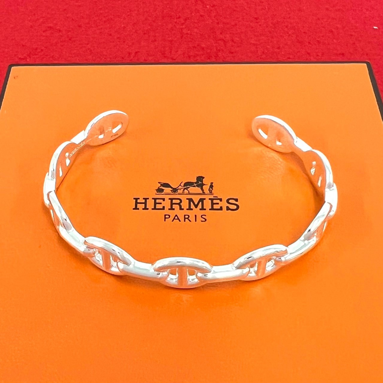 HERMES エルメス アンシェネ バングル シルバー925 バングル シルバー
 37389