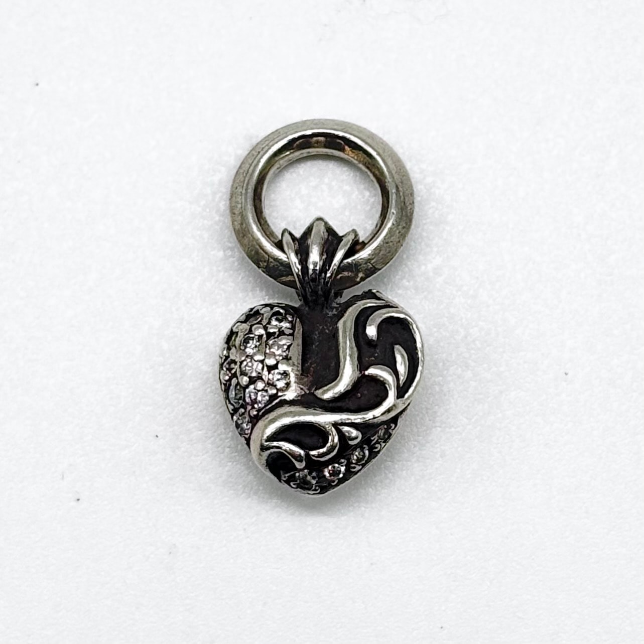 Chrome Hearts Heart Pave Diamond Charm "Silver"