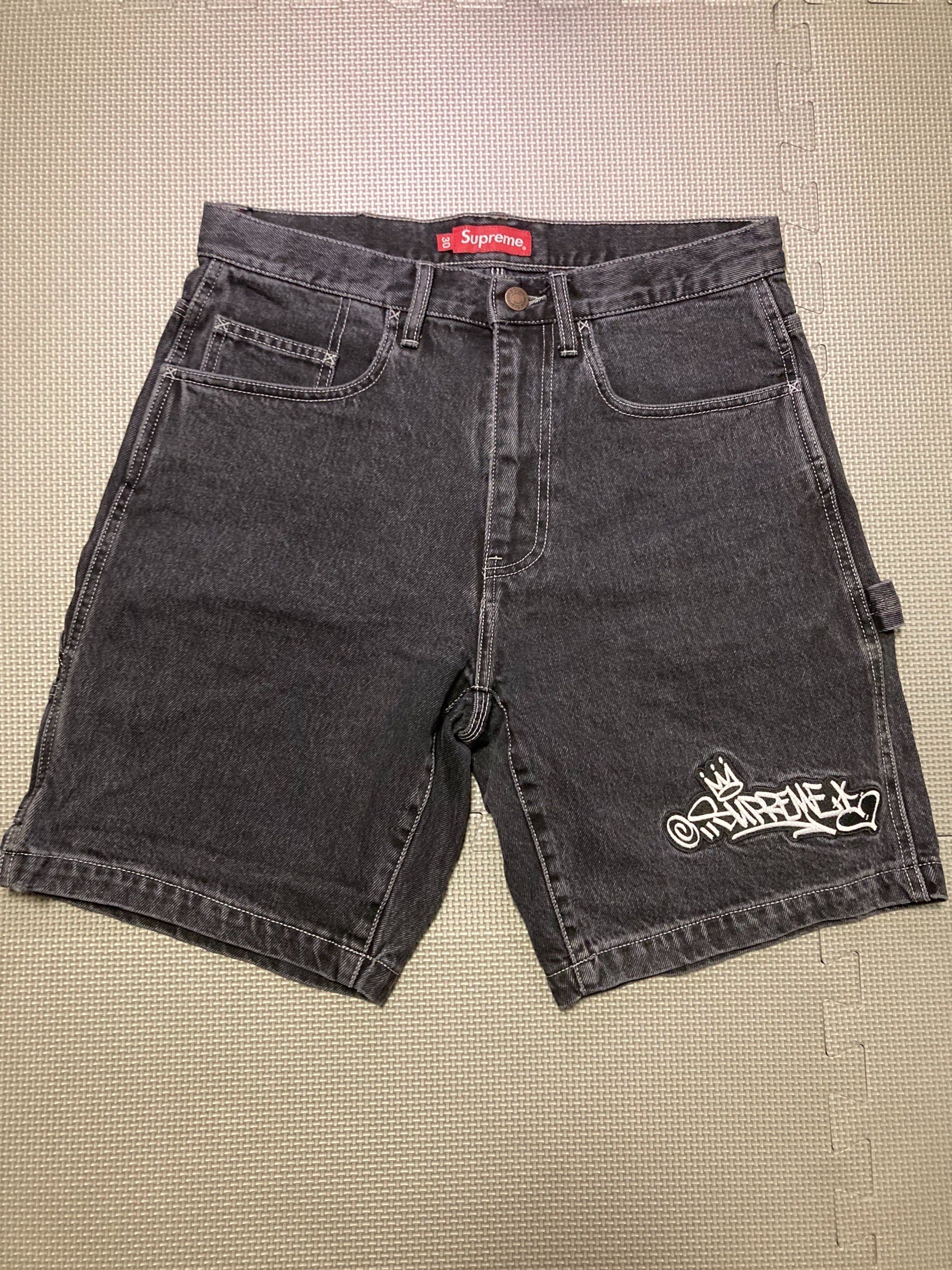 Supreme Handstyle Denim Painter Short "Black"