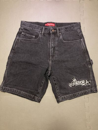 Supreme Handstyle Denim Painter Short "Black"