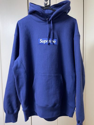 Supreme Box Logo Hooded Sweatshirt "Washed Navy" (21FW)