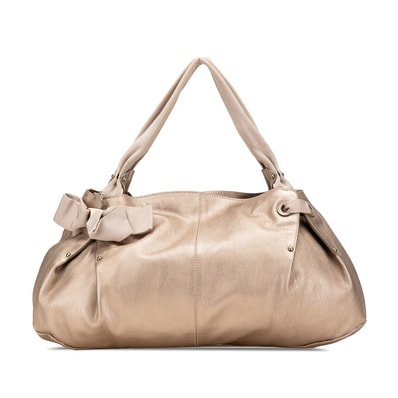 サルヴァトーレフェラガモ ヴァラリボン トートバッグ ゴールド レザー レディース Salvatore Ferragamo 【中古】