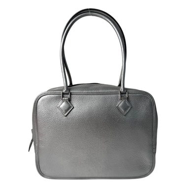 エルメス HERMES ミニ プリュム 20 オリンピック限定 ハンドバッグ シルバー H刻印 レディース
