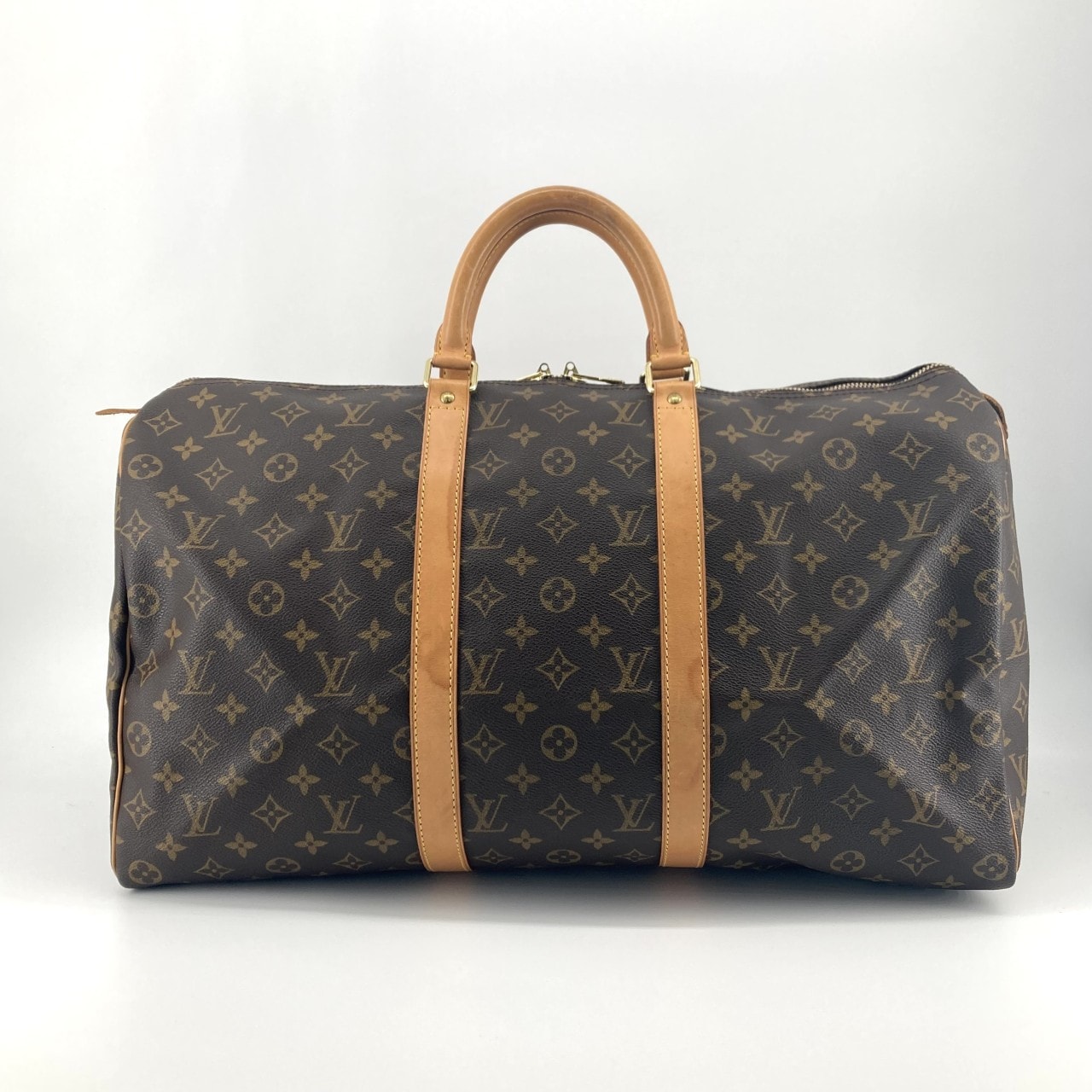 LOUIS VUITTON(ルイ・ヴィトン) モノグラム キーポル 50 コーティングキャンバス  / ヌメ革 M41426 ボストンバッグ ブラウン