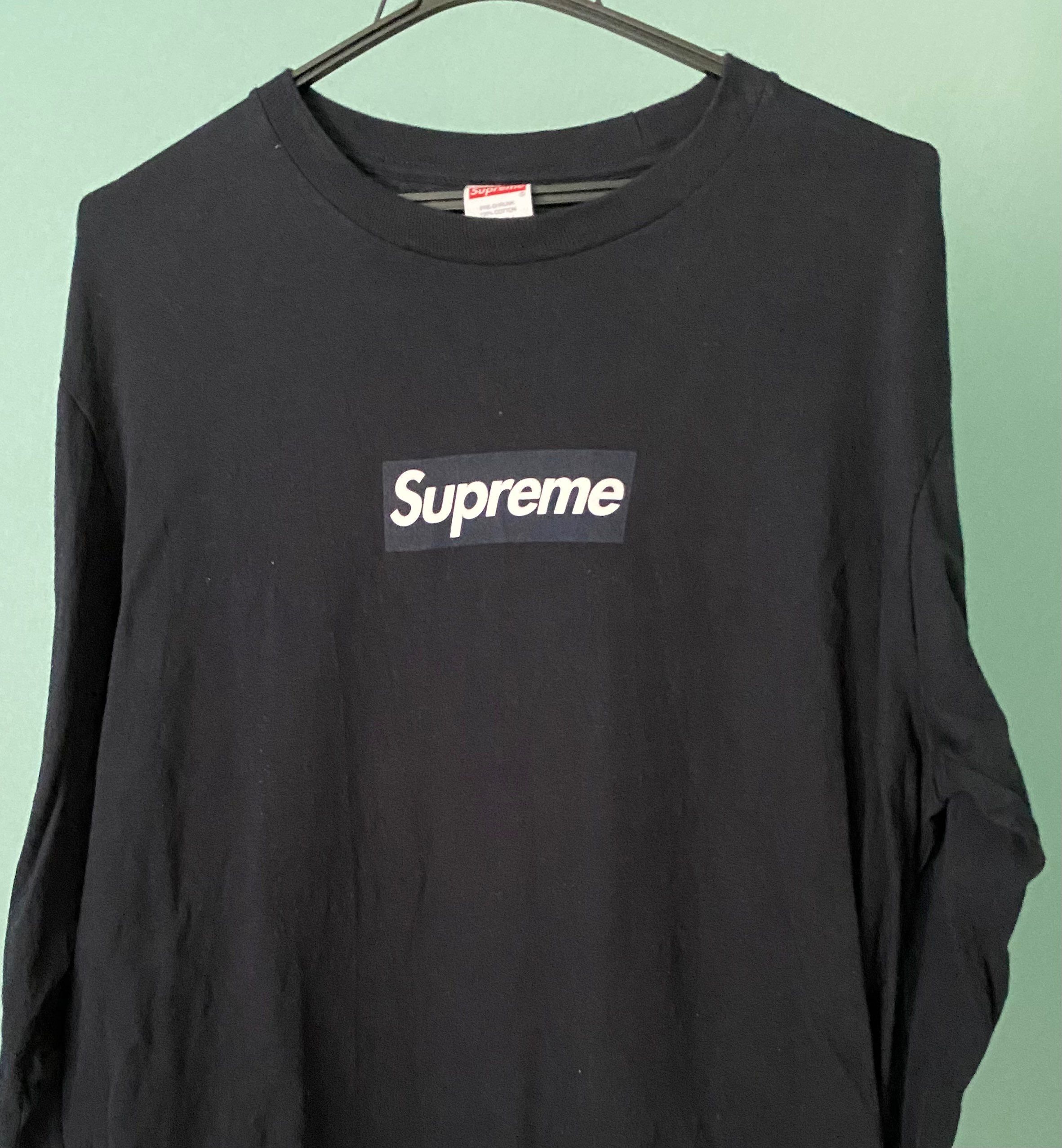 Supreme Box Logo L/S Tee "Navy"