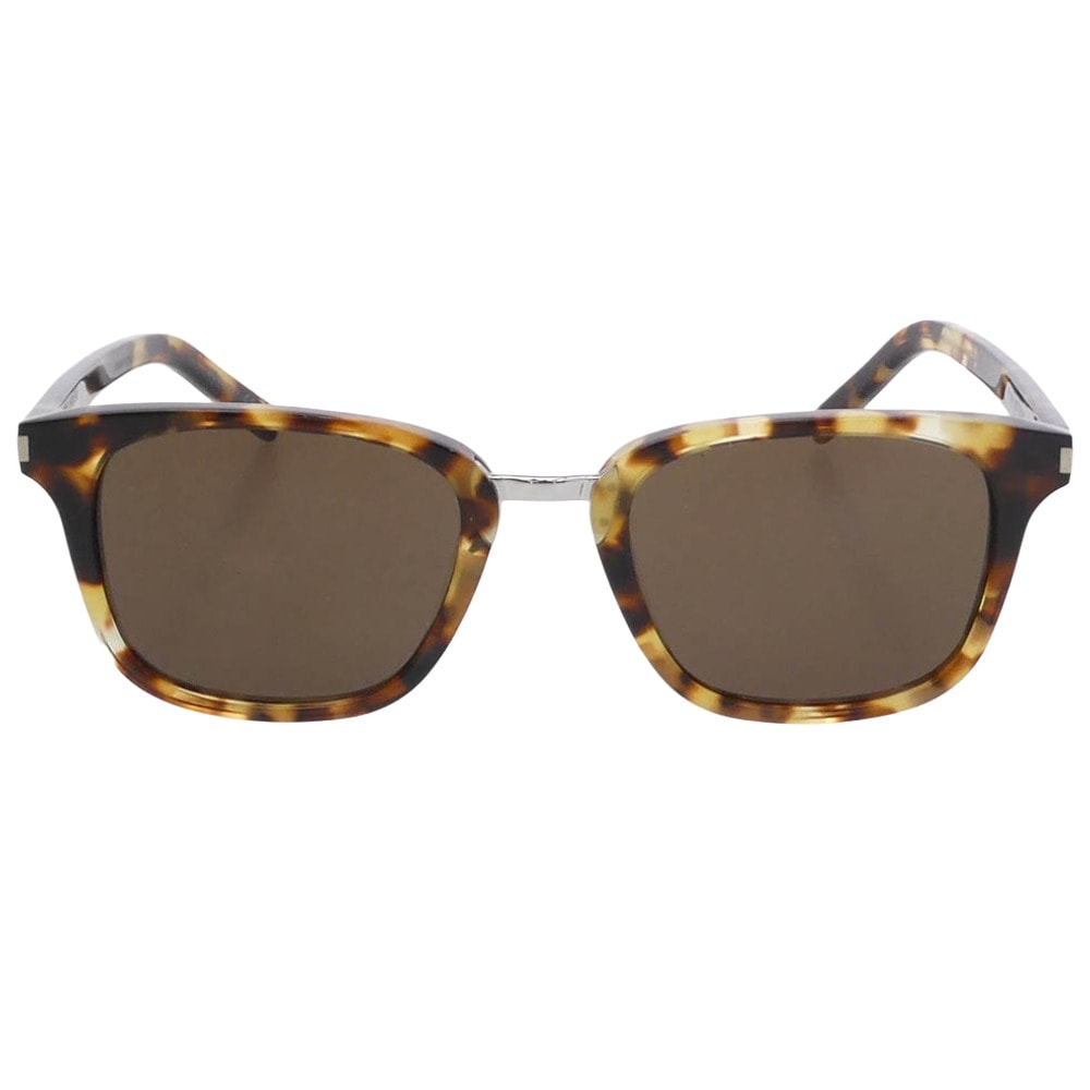 SAINT LAURENT サンローラン サングラス SL341 005 マーブル ウェリントン サングラス アイウェア 眼鏡 フレーム:ブラウン系 51□21-145【中古】